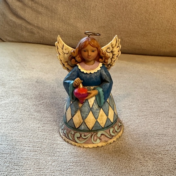 Jim Shore Blue and Gold Angel Figurine - Picture 1 of 7